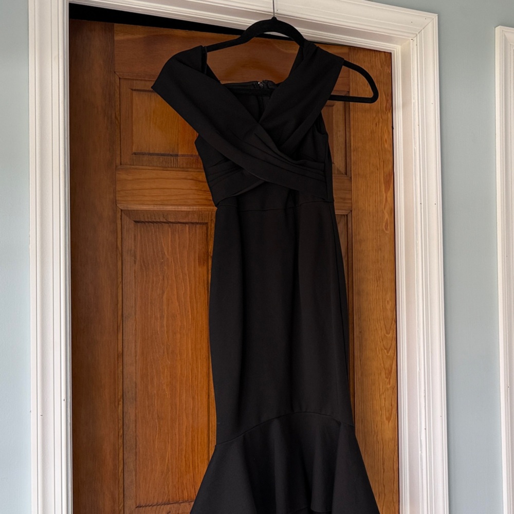Two Sisters Elegant Black off the shoulder Women's Dress